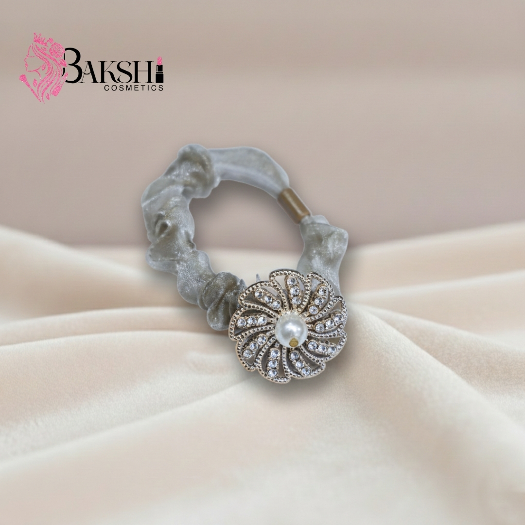 Organza ‘Petal Glow’ Crystal-Encrusted Hair Rubber