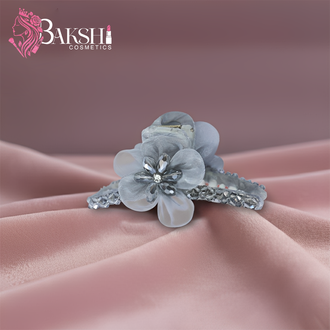 Silver ‘Floral Vine’ American Diamond Flexible Juda Clip