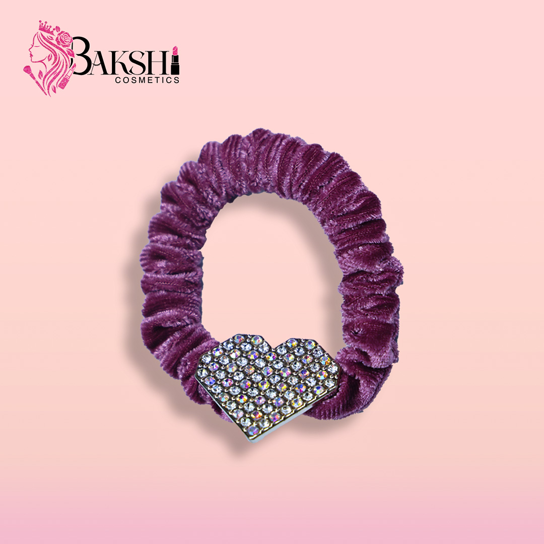 Velvet Pearl Scrunchie – Violet