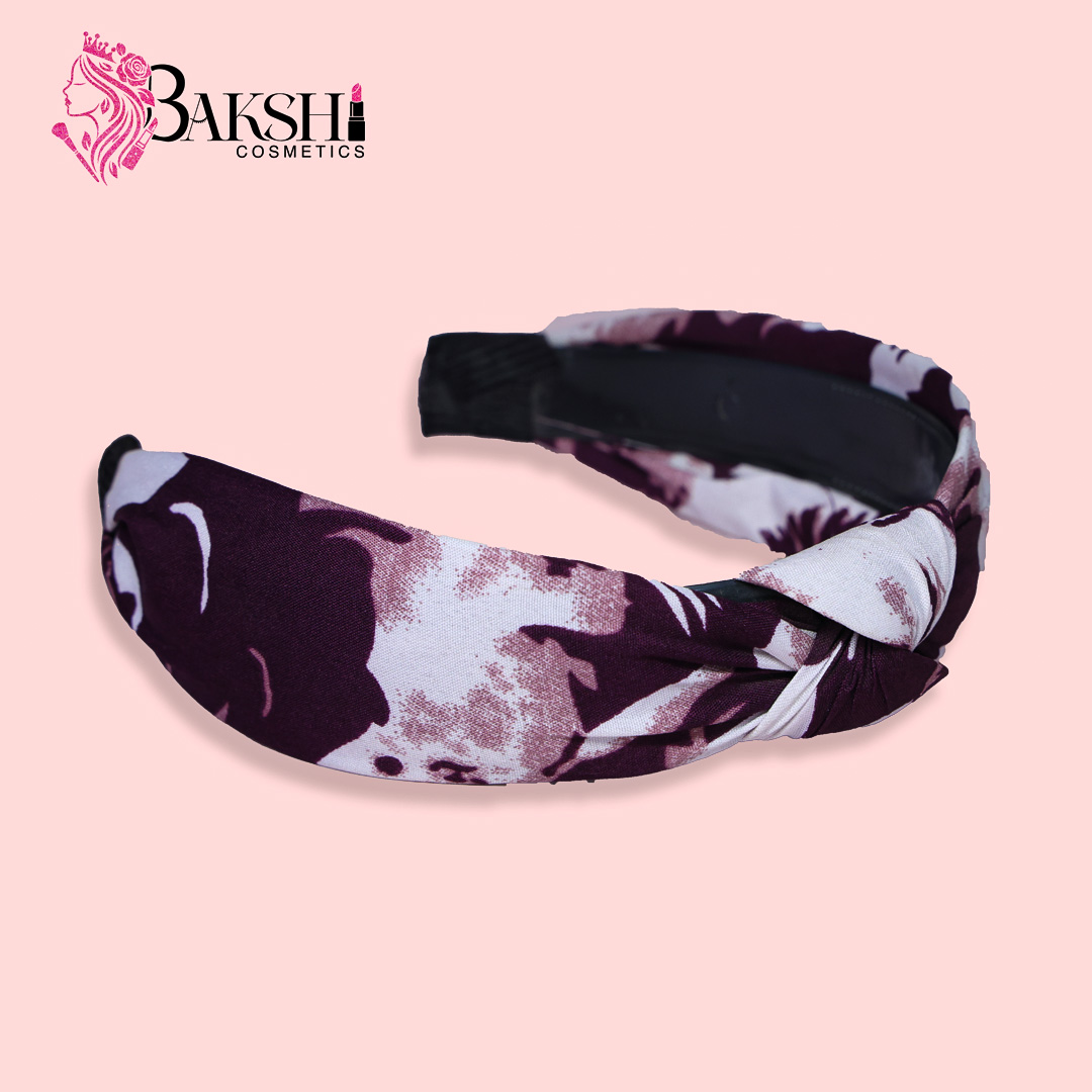 Twisted Floral Knot Headband – Brown