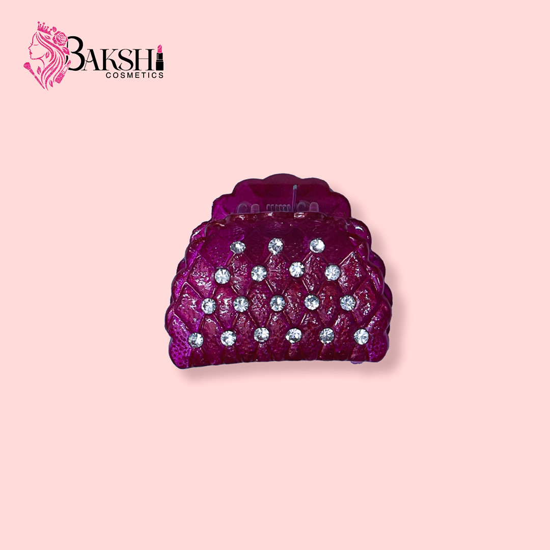 Crystal Claw Clip – Midnight Plum