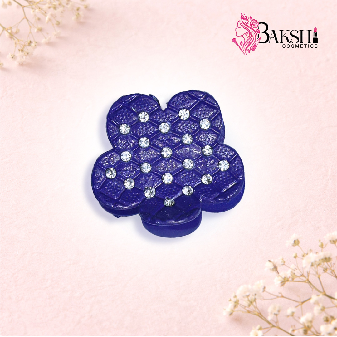 Stone Studded Hair Claw Clip – Purple – Single Piece