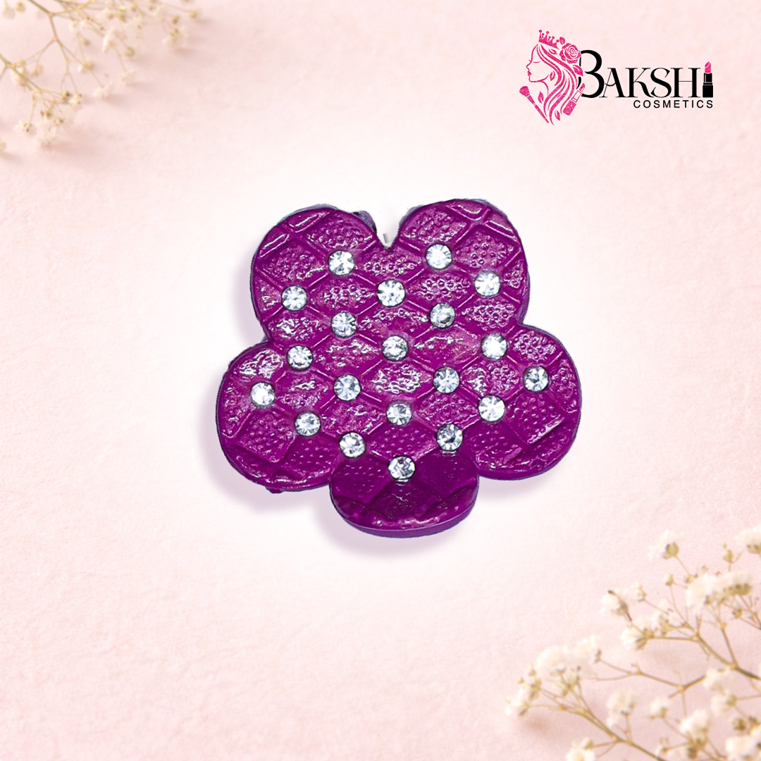 Stone Studded Hair Claw Clip – Magenta – Single Piece