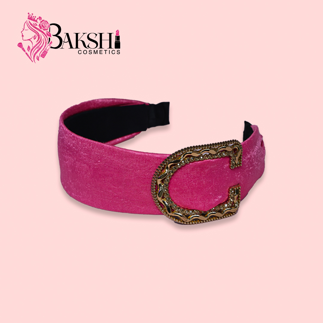 Royal Velvet Wide Headband – Pink