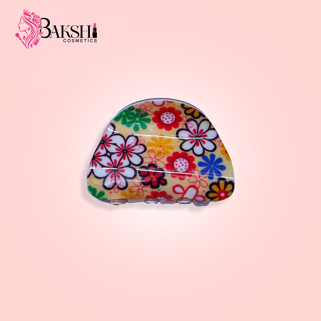 Botanical Garden Half-Moon Hair Claw – Sunny Yellow