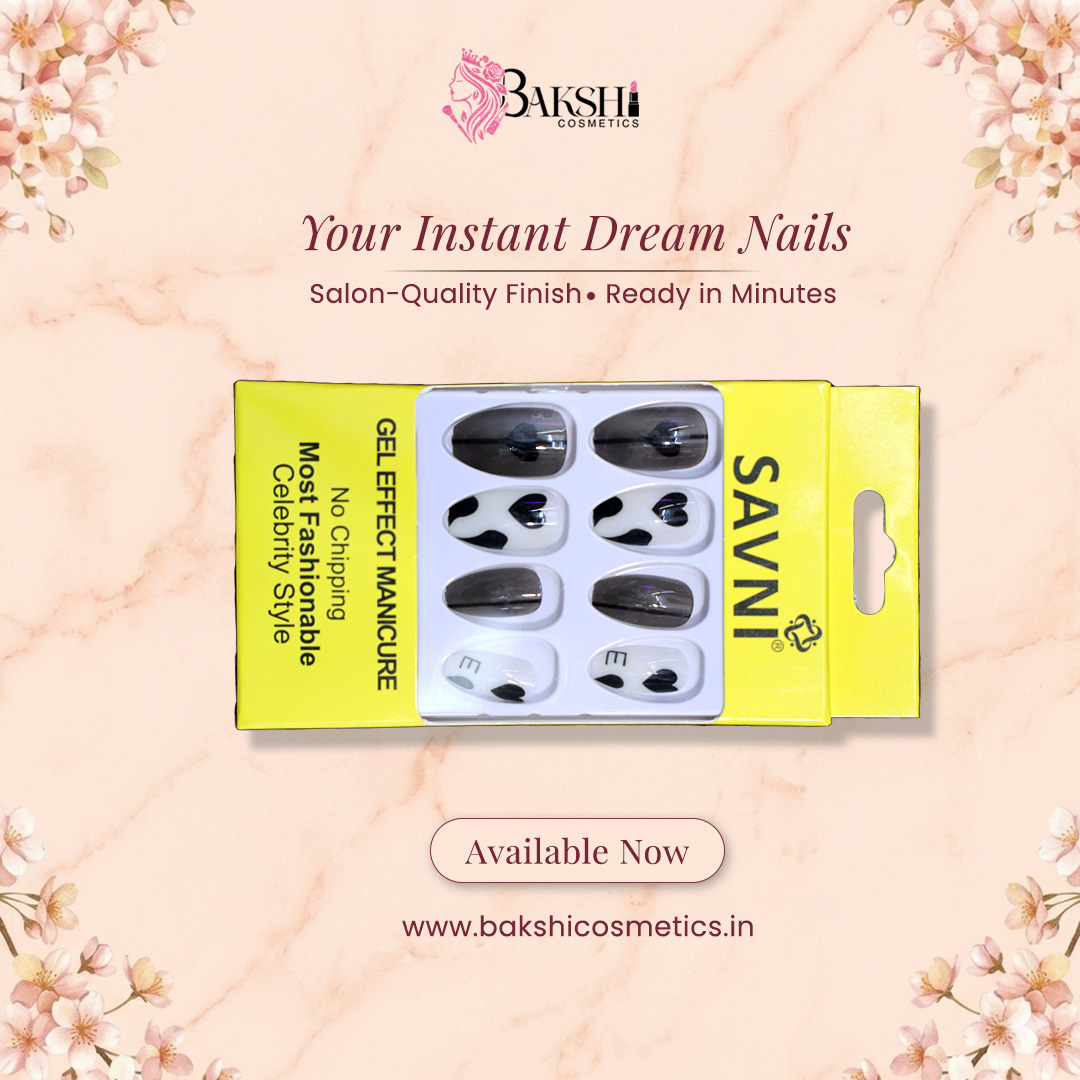 Dark Knight Shade Nails – Black, White