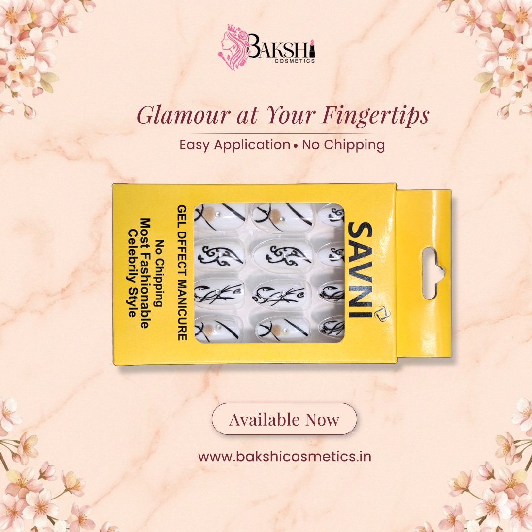 White Nails with Black Touch