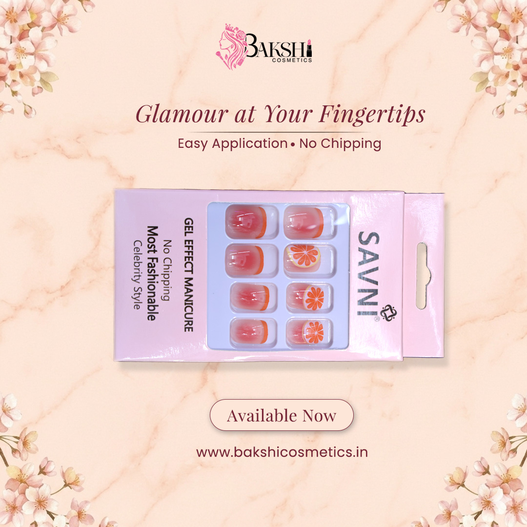 Dual Shade Orange Style Nails