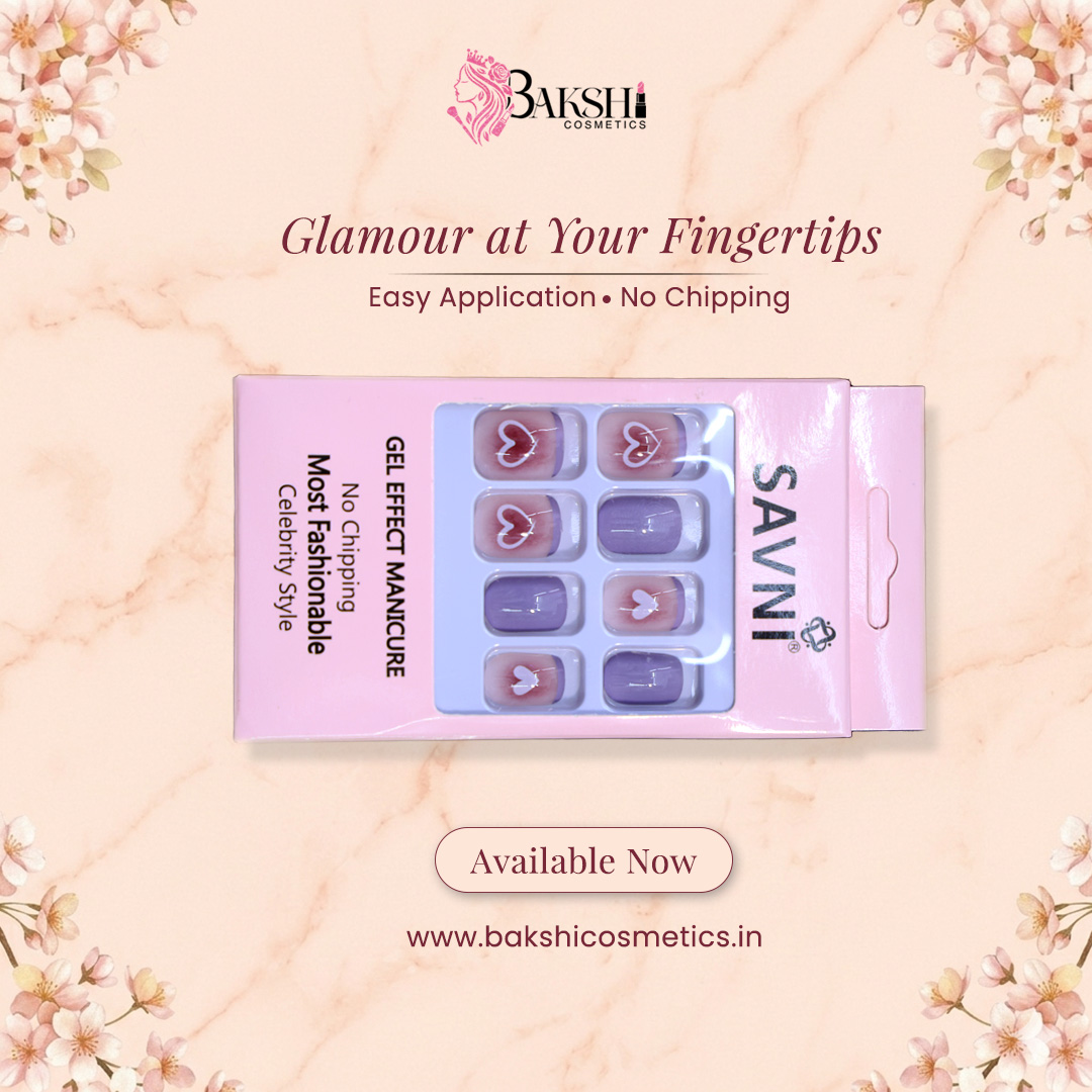 Dual Shade Nails with Lavender Shade