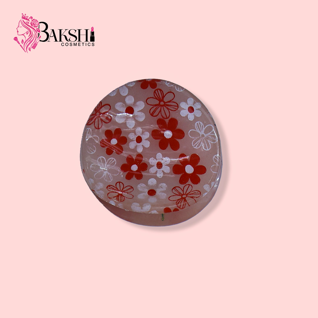 Vintage Floral Round “Donut” Hair Claw – Slate & Cocoa