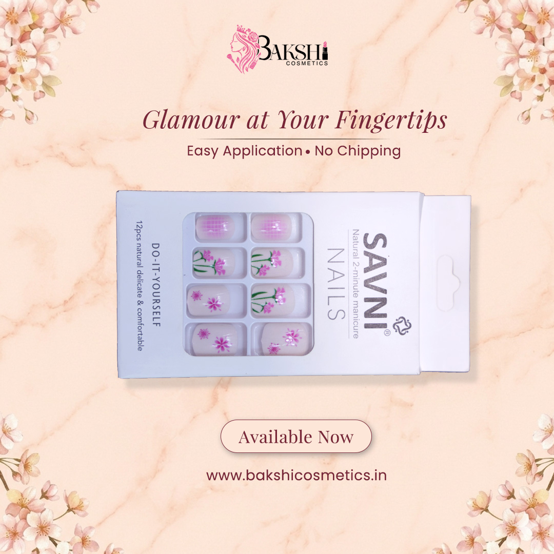 Baby Pink Flower Shade Nails