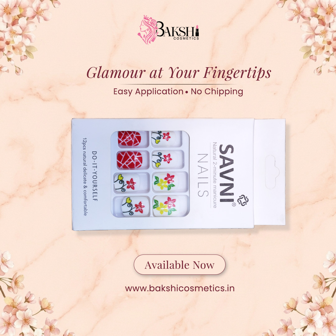 Red and White Flower Style – Nails