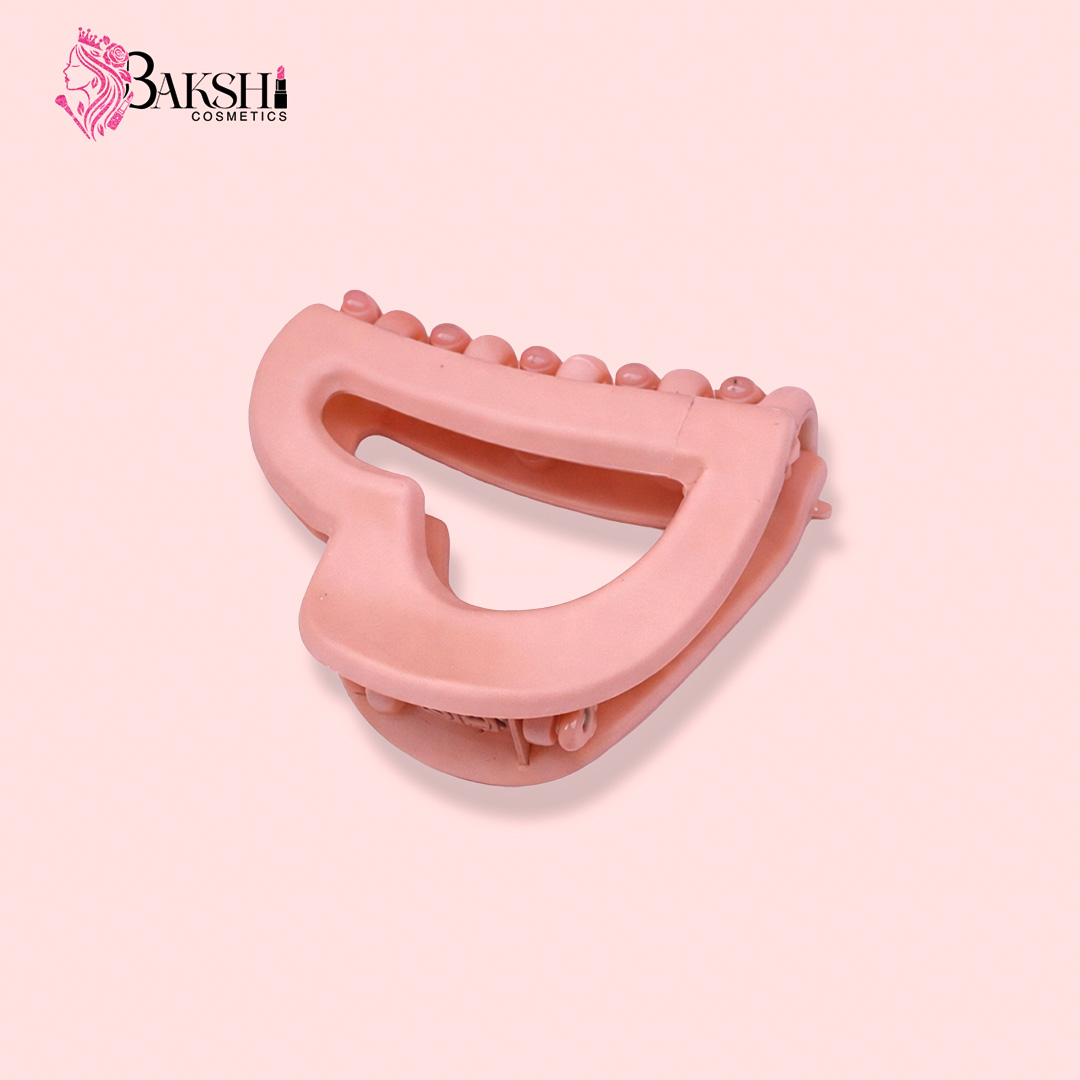 Matte Midnight Pink Heart-Cutout Claw Clip