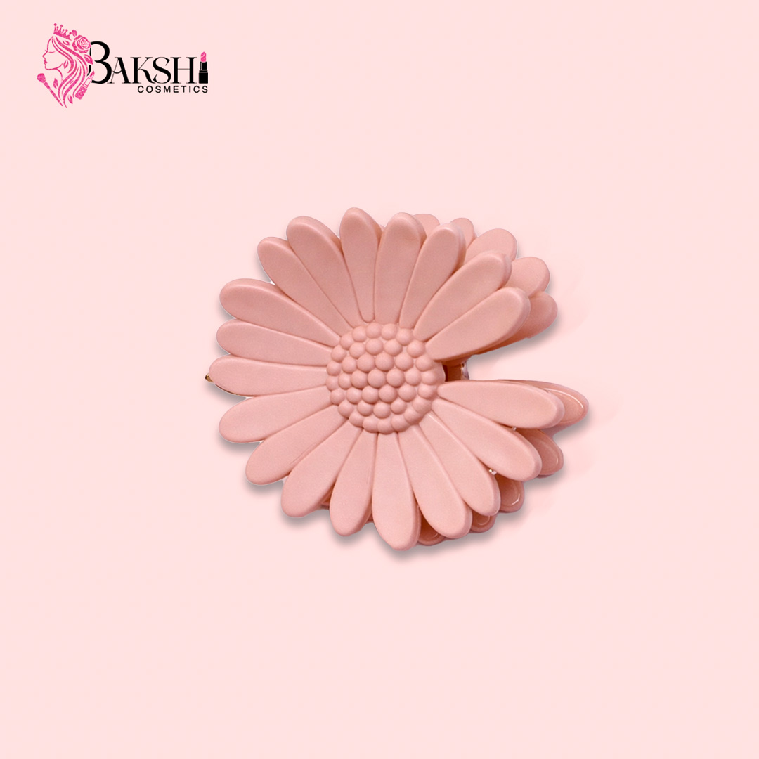 Matte Daisy Floral Hair Claw – Dusty Rose
