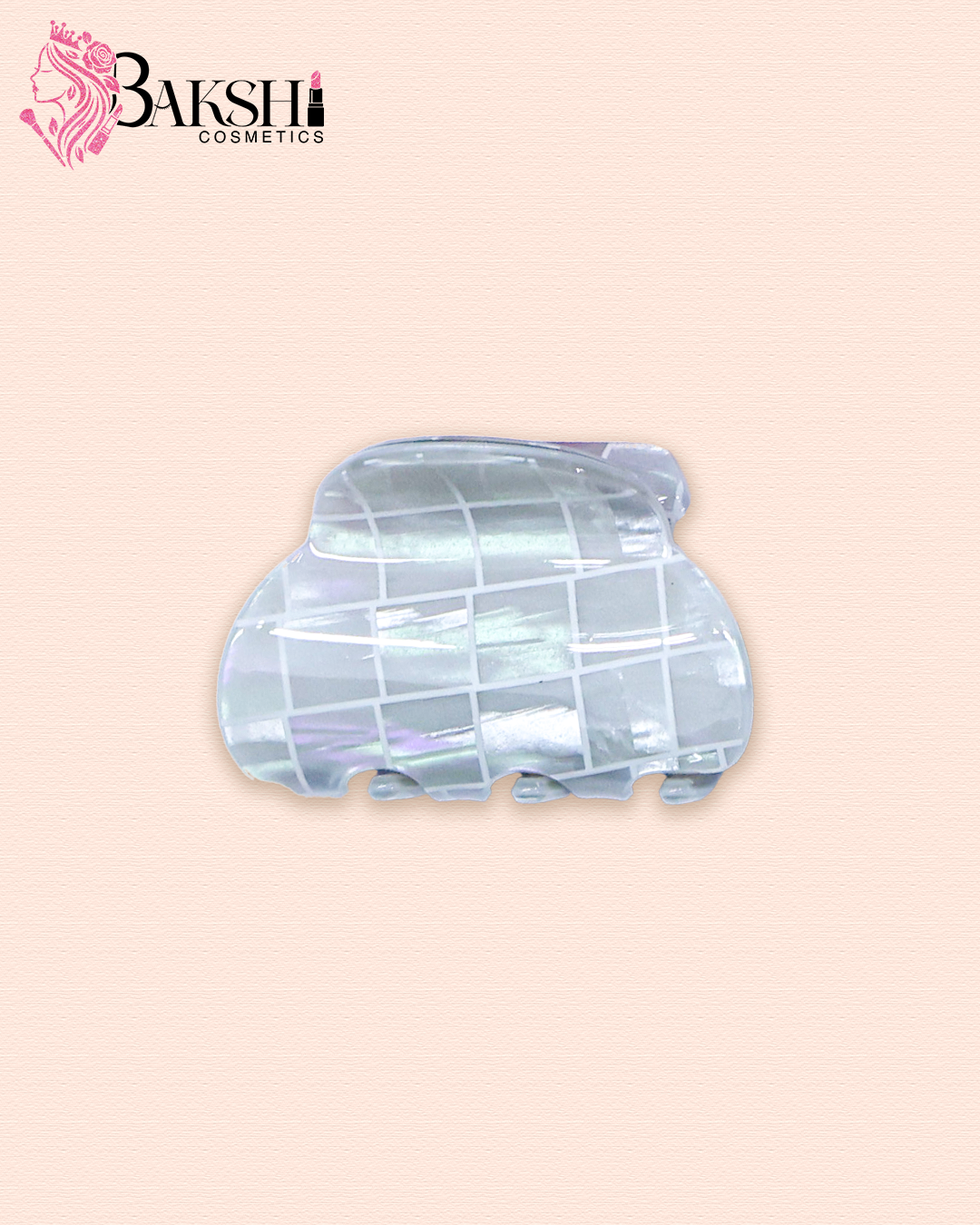 Cristal White Meadow Tapered Hair Claw