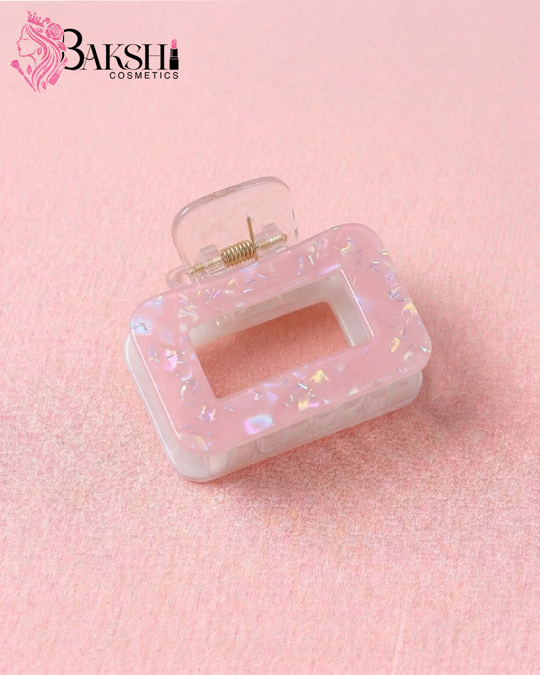 Midnight Monochrome Floral Tapered Hair Claw