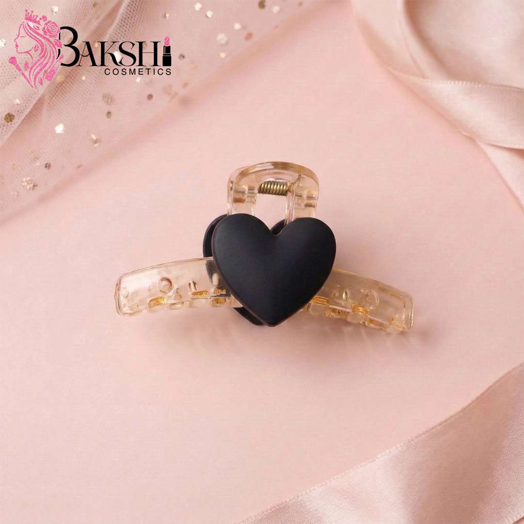 Luxury Crystal-Encrusted Square Hair Claw – Champagne Black Gold