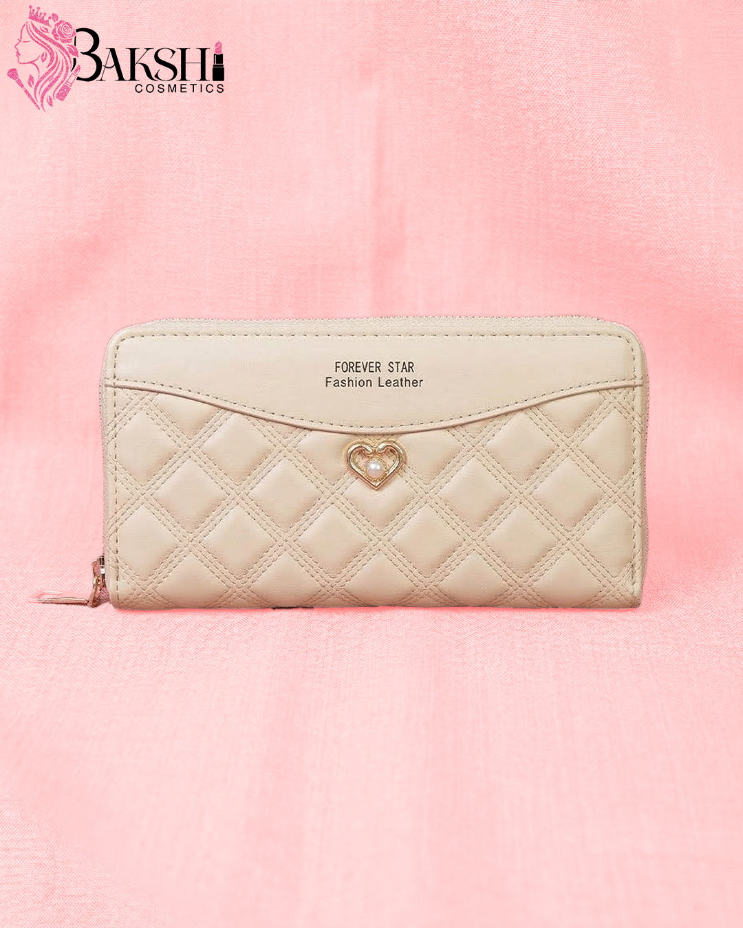 Quilted Forever Star Wallet- White
