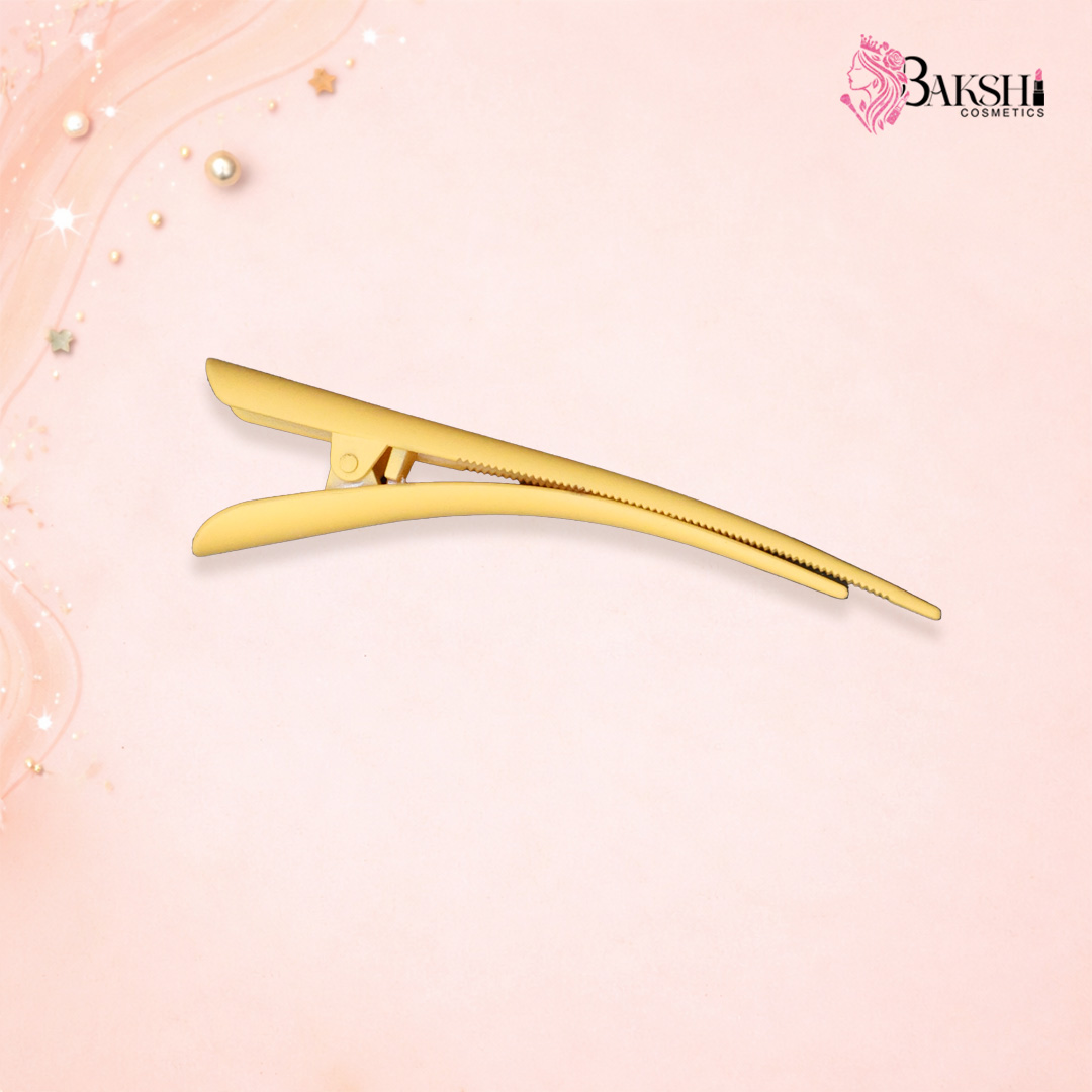 Matte Chocolate Alligator Clip-Yellow