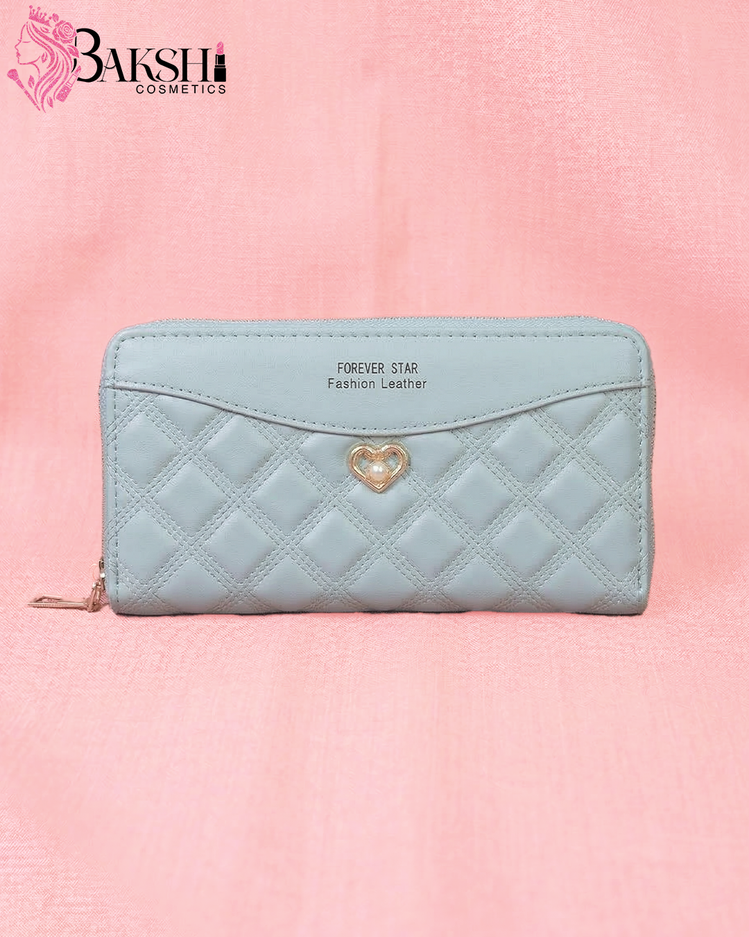 Quilted Forever Star Wallet-Sky Blue