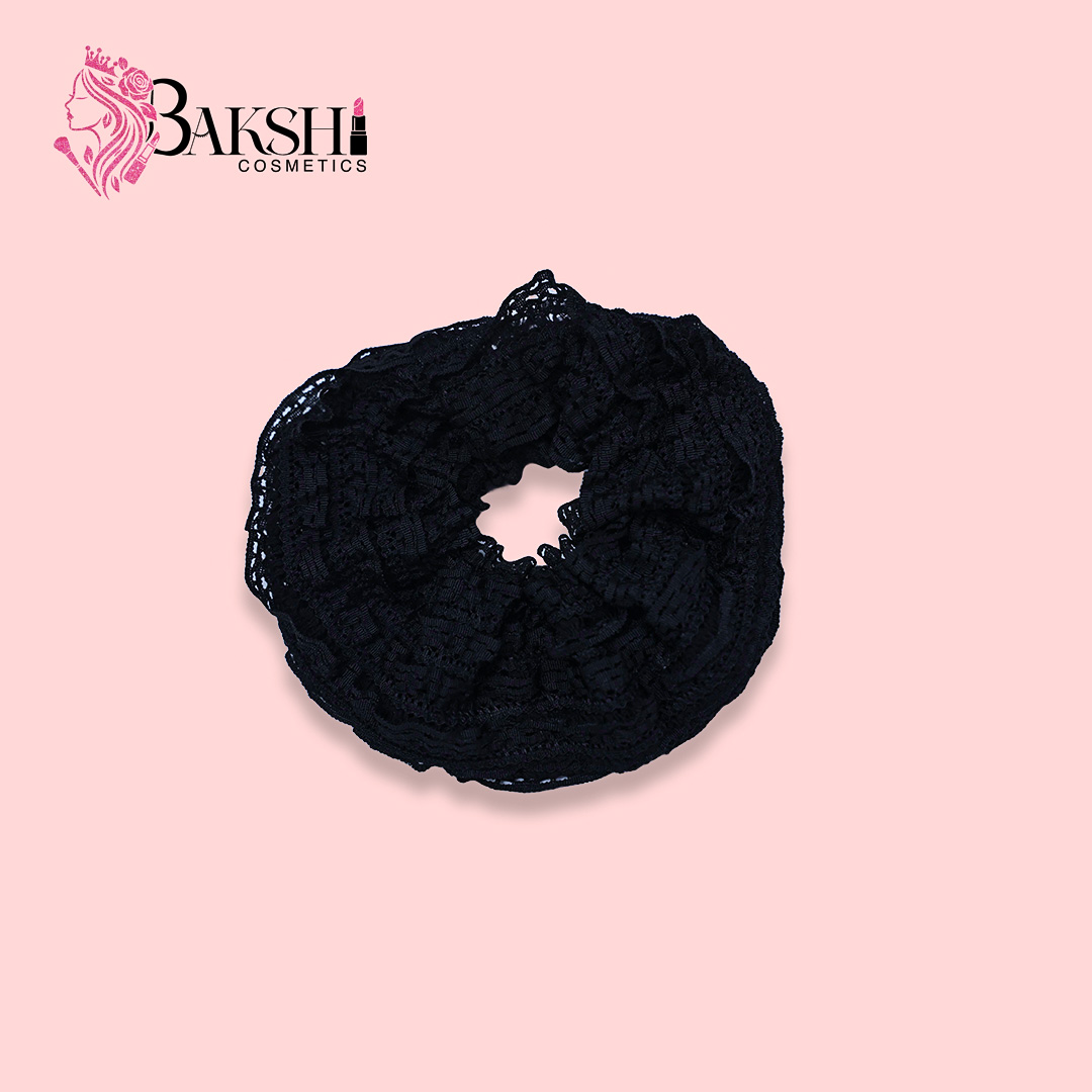 Midnight Lace Scrunchie (Black)