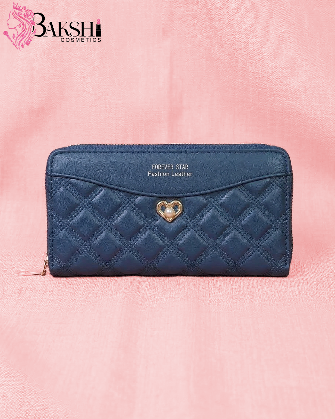 Quilted Forever Star Wallet-Blue