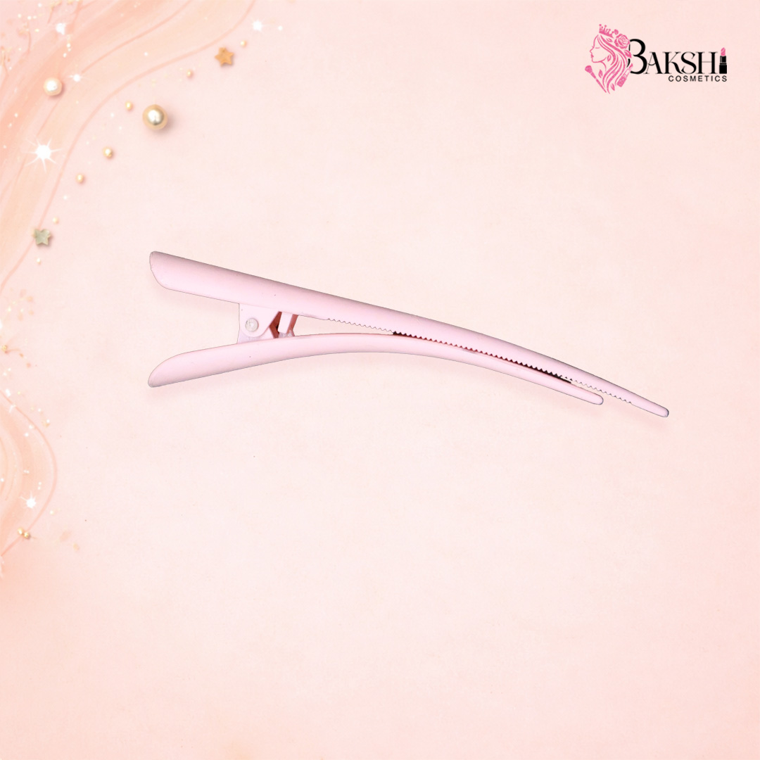 Matte Chocolate Alligator Clip- Pink