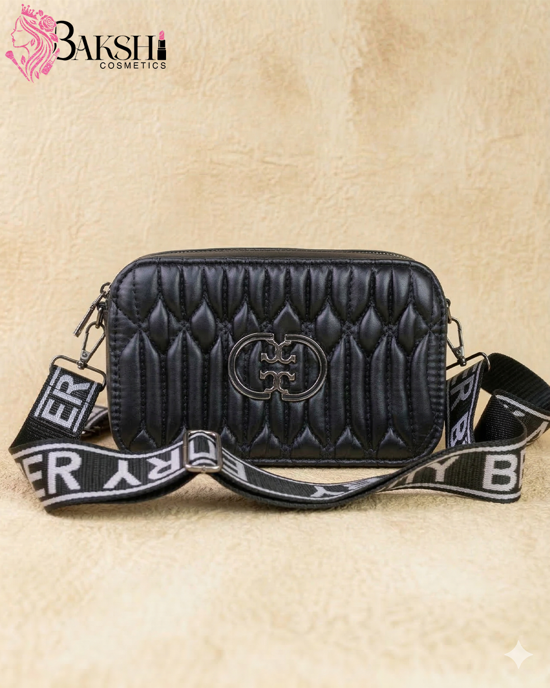 Black Diamond-Quilted Crossbody