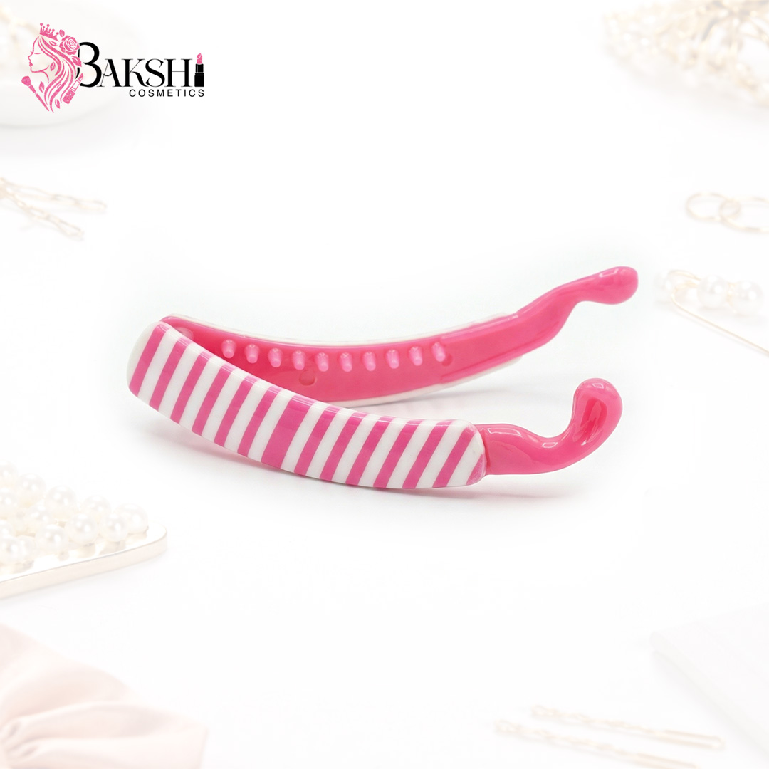 Candy Pink Striped Banana Clip