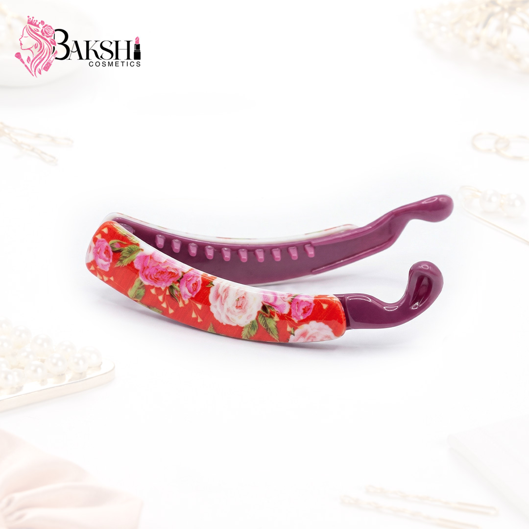 Plum Garden Banana Clip