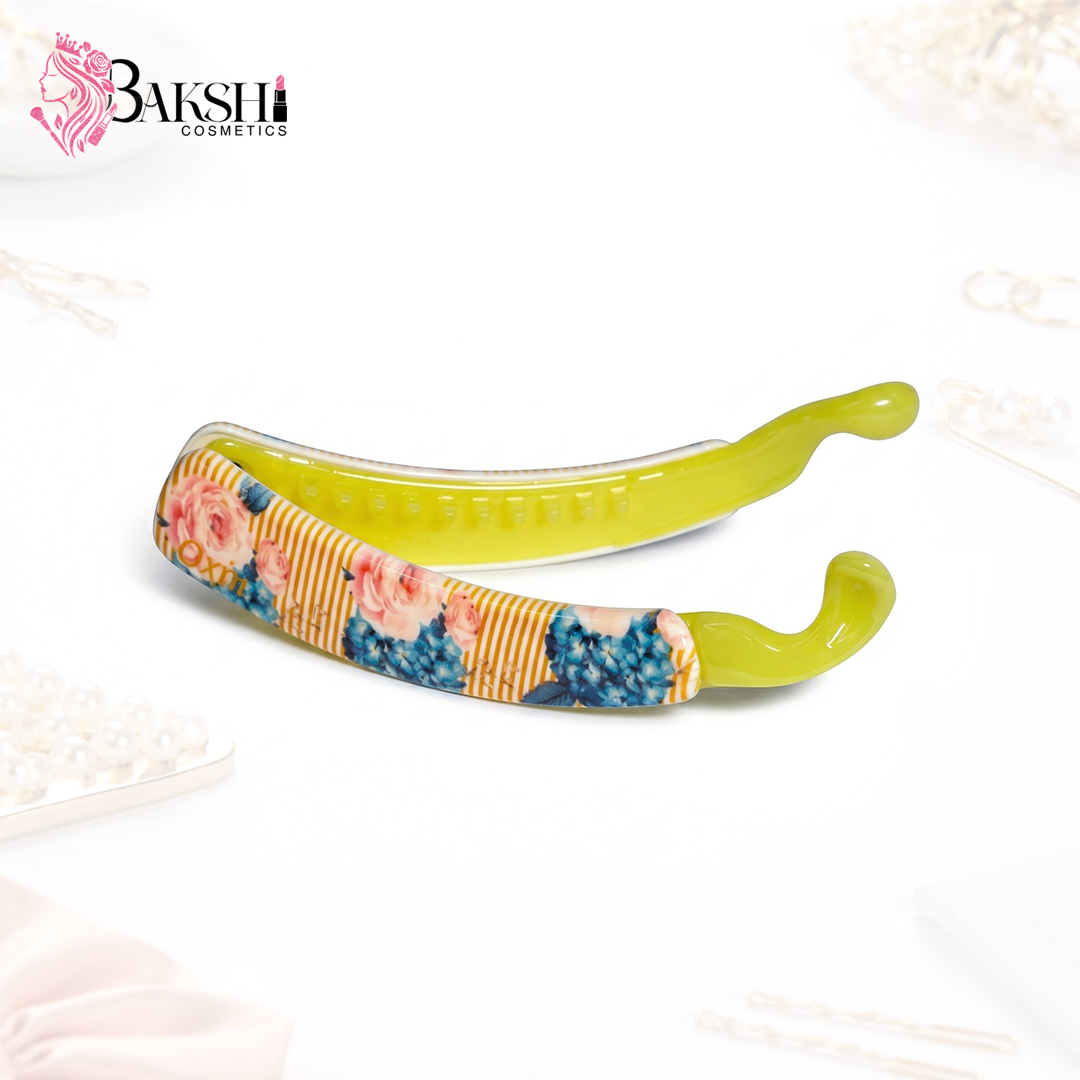 Sky Blue Floral Banana Clip