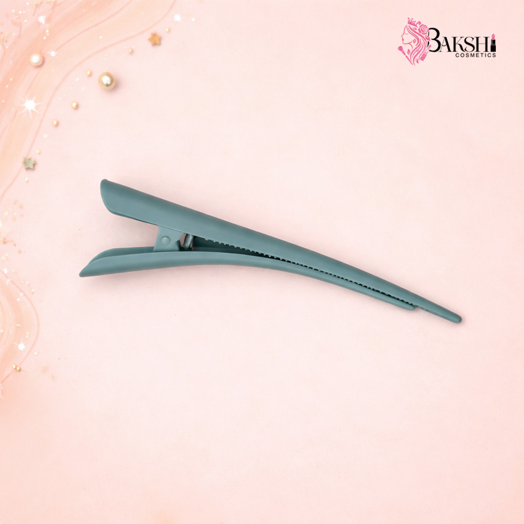 Matte Chocolate Alligator Clip – Blue