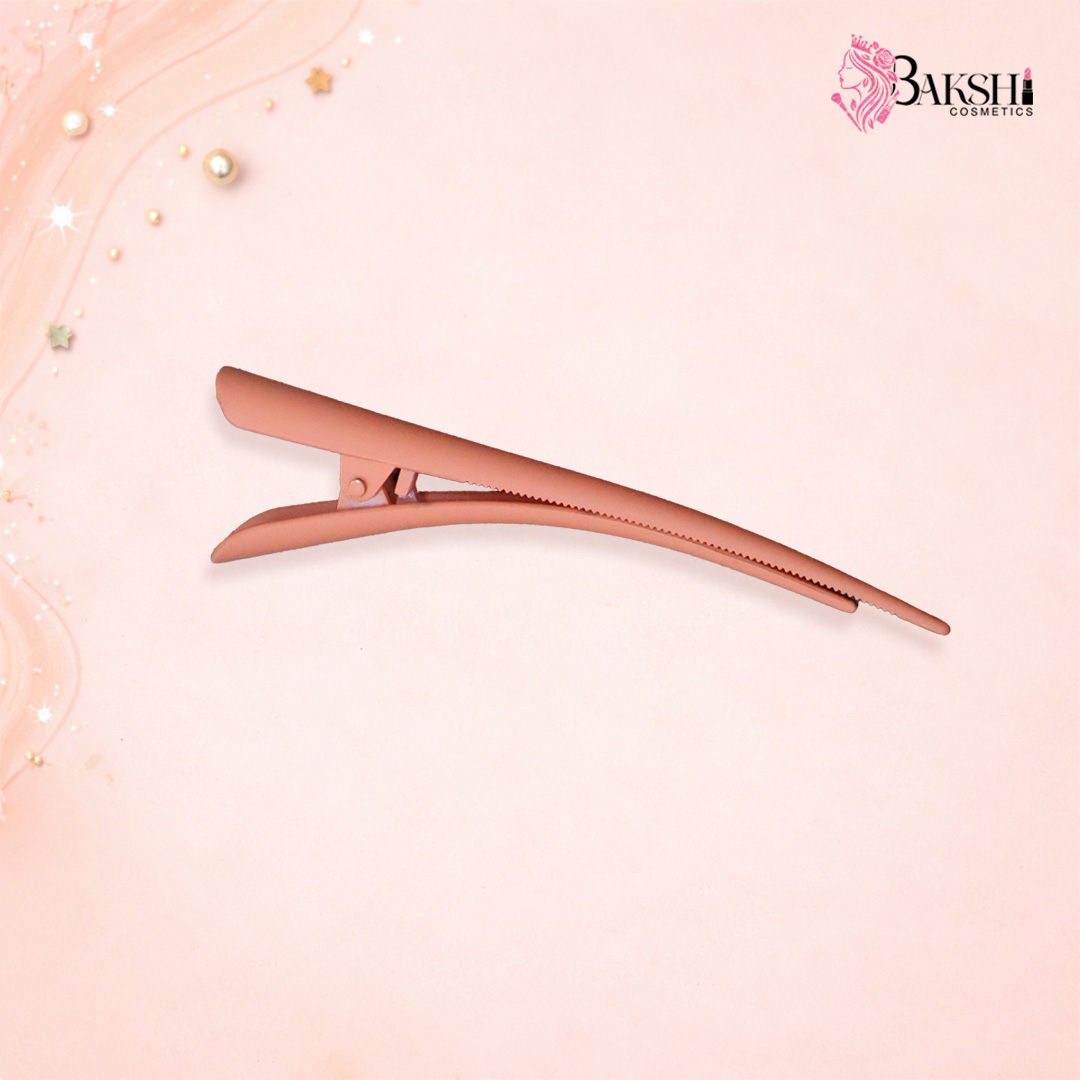 Matte Chocolate Alligator Clip- Red