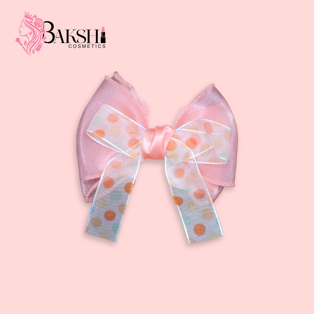 Pastel Polka Dot Organza Hair Bow