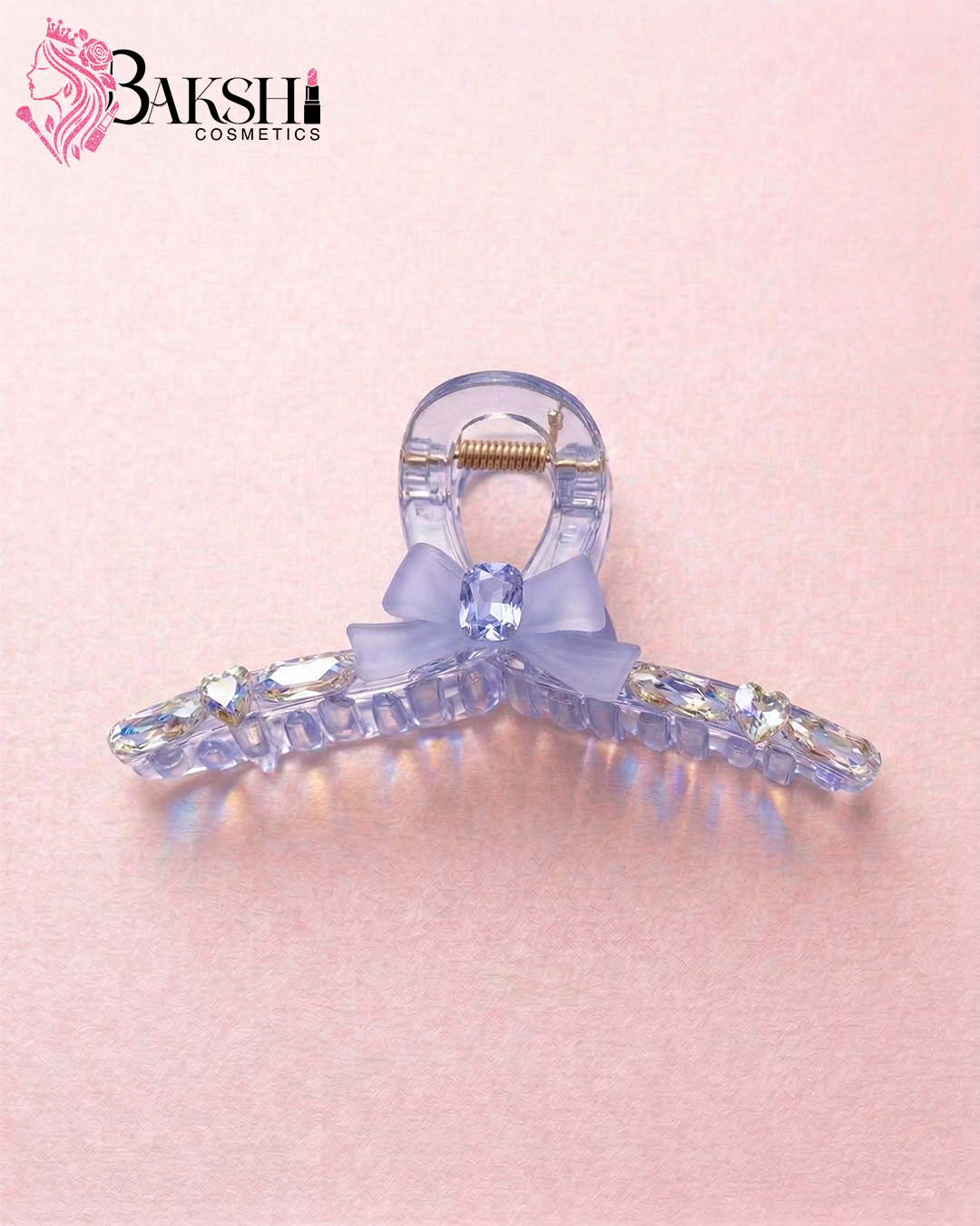 Crystal Violet Bow Hair Claw