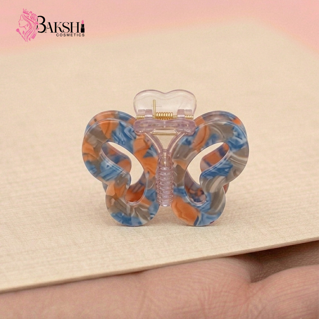 Blue Orange Marble Butterfly Claw
