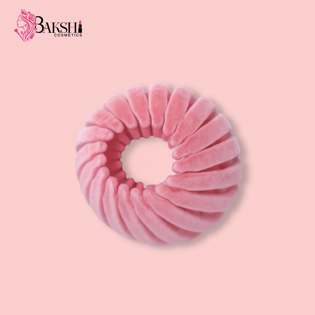 Pastel Pink Velvet Expandable Bird’s Nest Hair Clip & Juda Holder