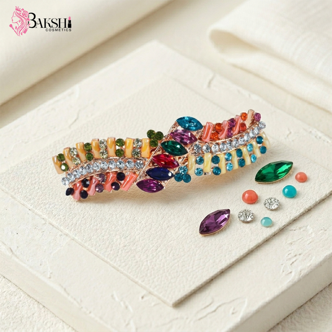 Multi-Color Mosaic Jewel Clip