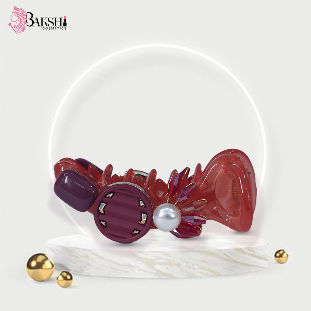 Ruby Radiance Embellished Hair Claw