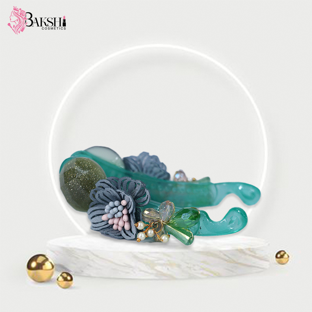 Dusty Rose & Teal Flora Clip: