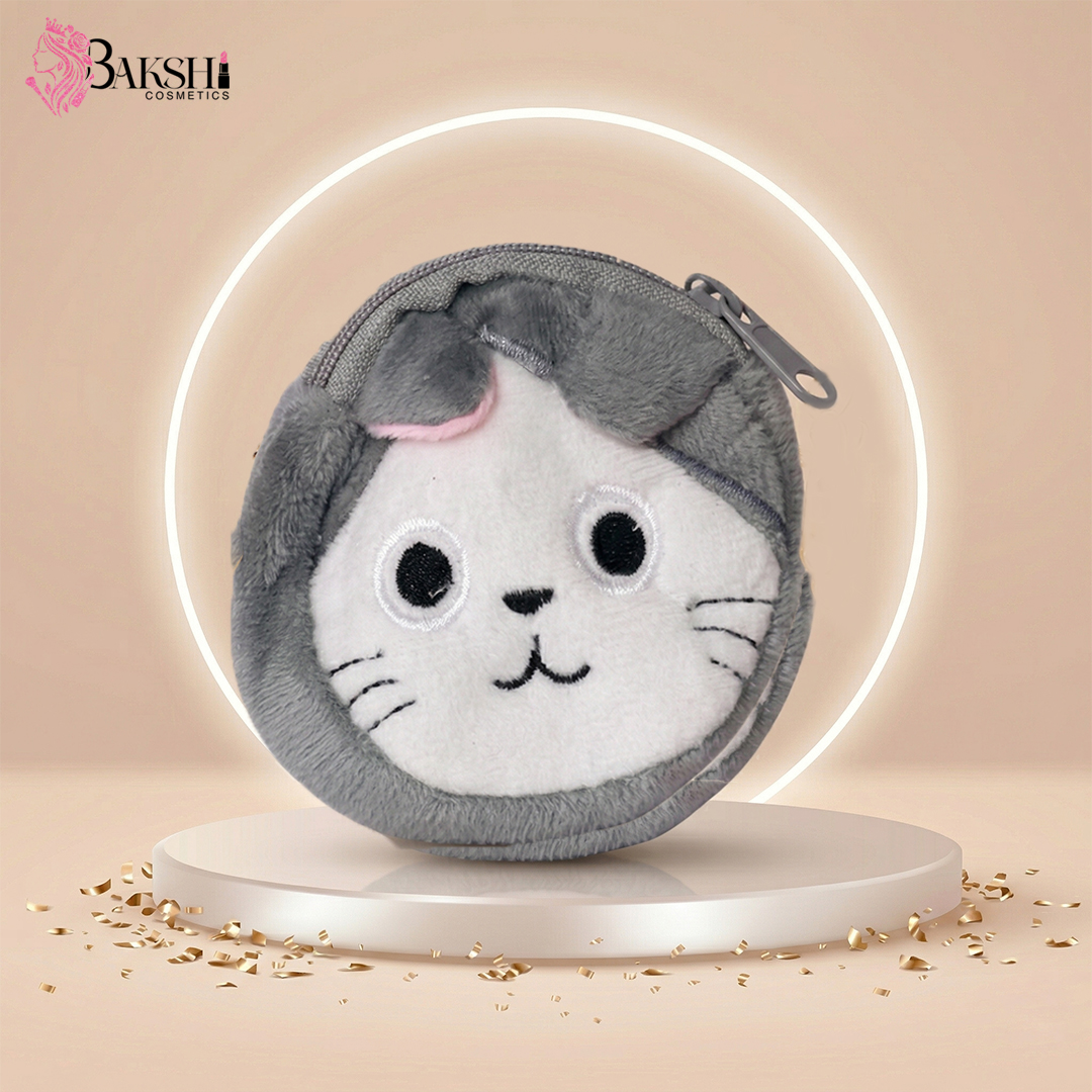 Adorable Plush Cat Mini Coin Pouch