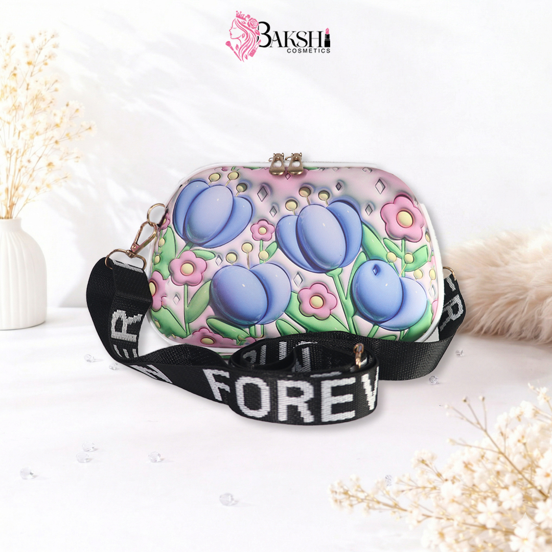 Floral Hard-Shell Crossbody Bag for Kids