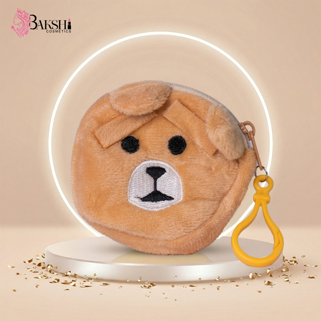 Cute Plush Teddy Bear Mini Coin Purse & Keychain