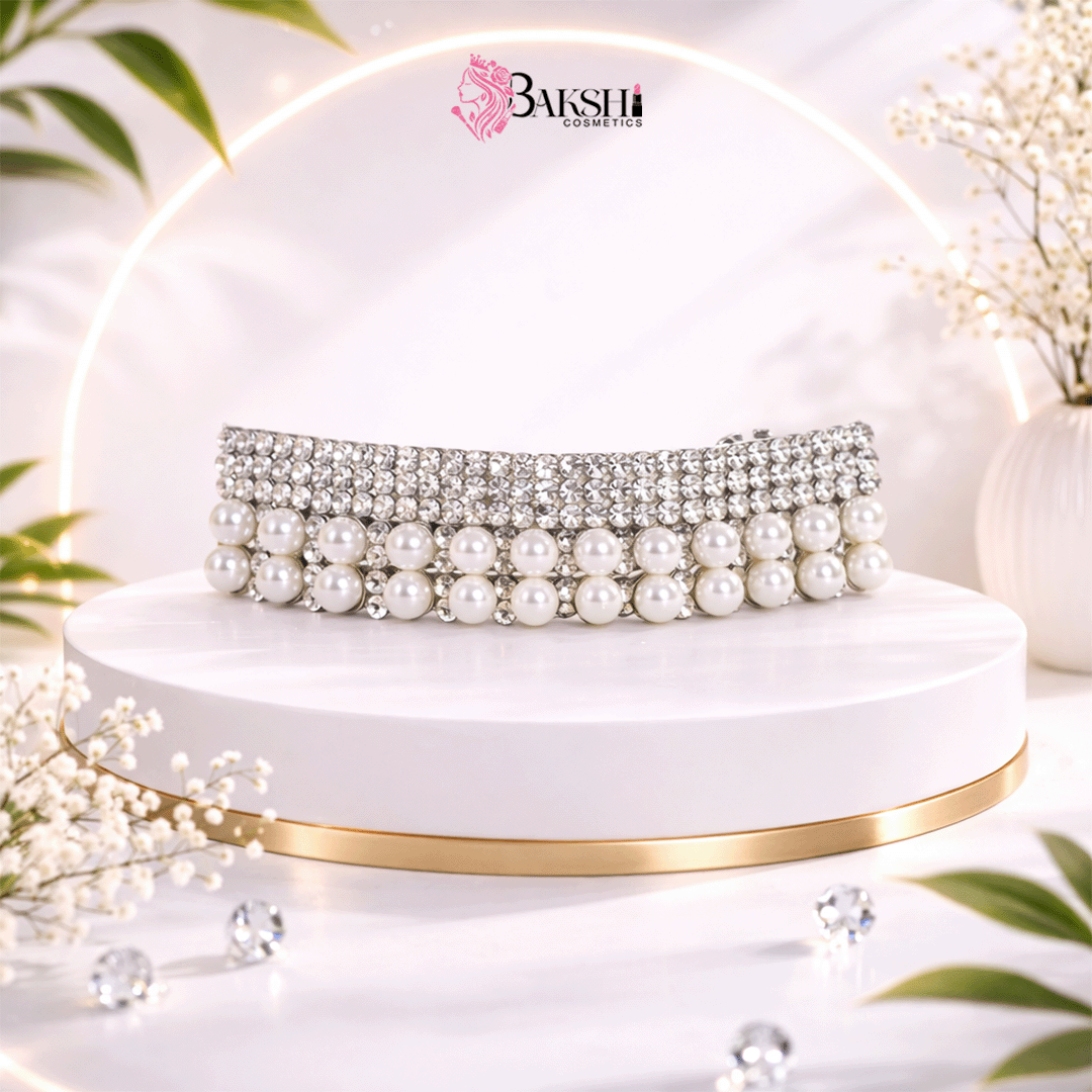 Classic Pearl & Diamond Row Barrette