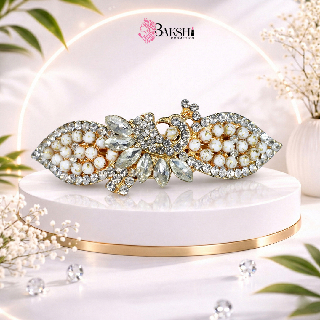 Majestic Crystal Peacock Barrette